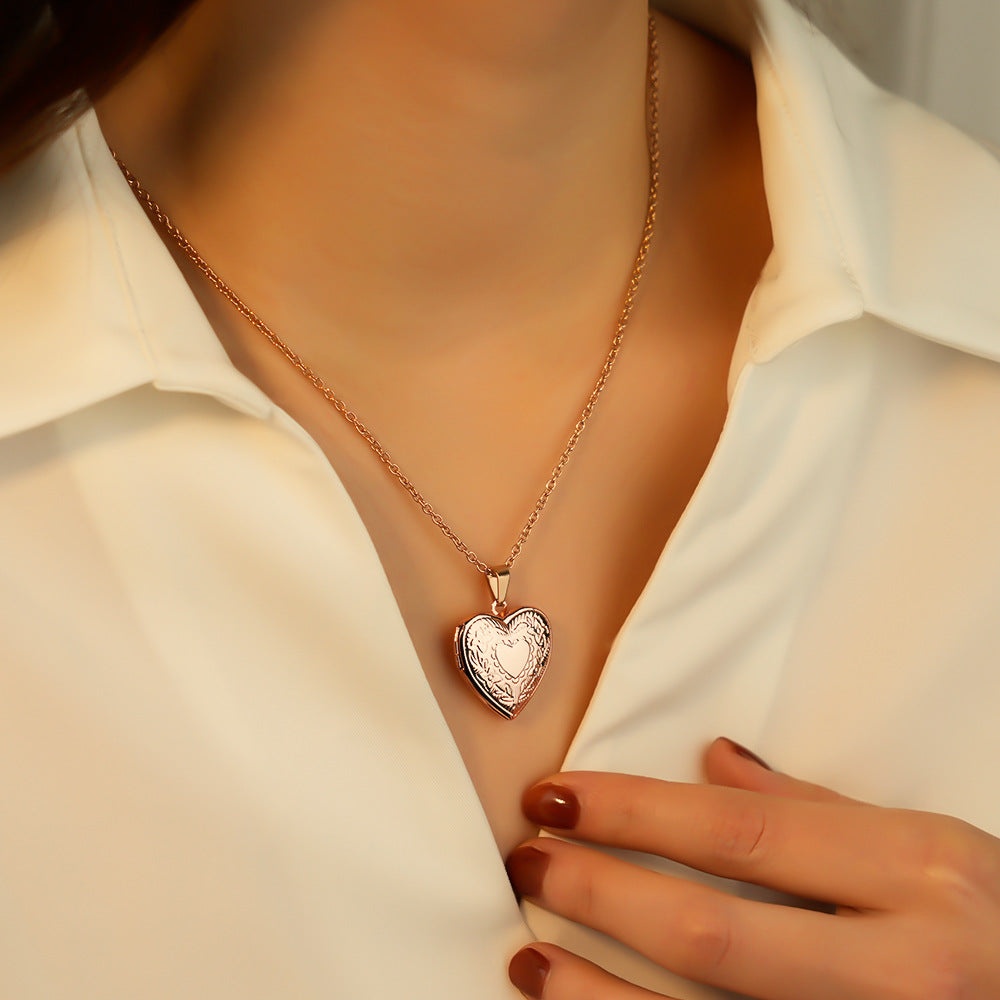Personalized Heart Photo Name Choker Necklace