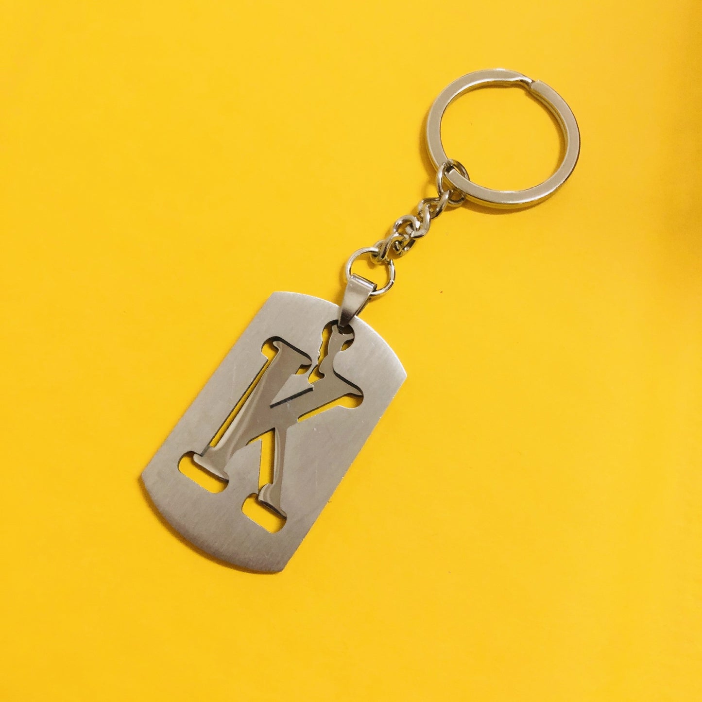 Personalized Letter Pendant Keychain