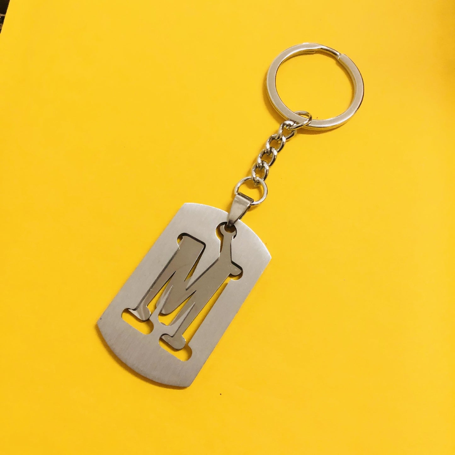 Personalized Letter Pendant Keychain