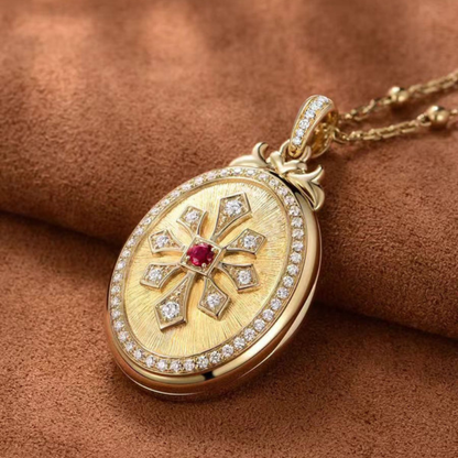 18K Gold Eight-Pointed Star Necklace-– Perfect Keepsake for Couples & Family