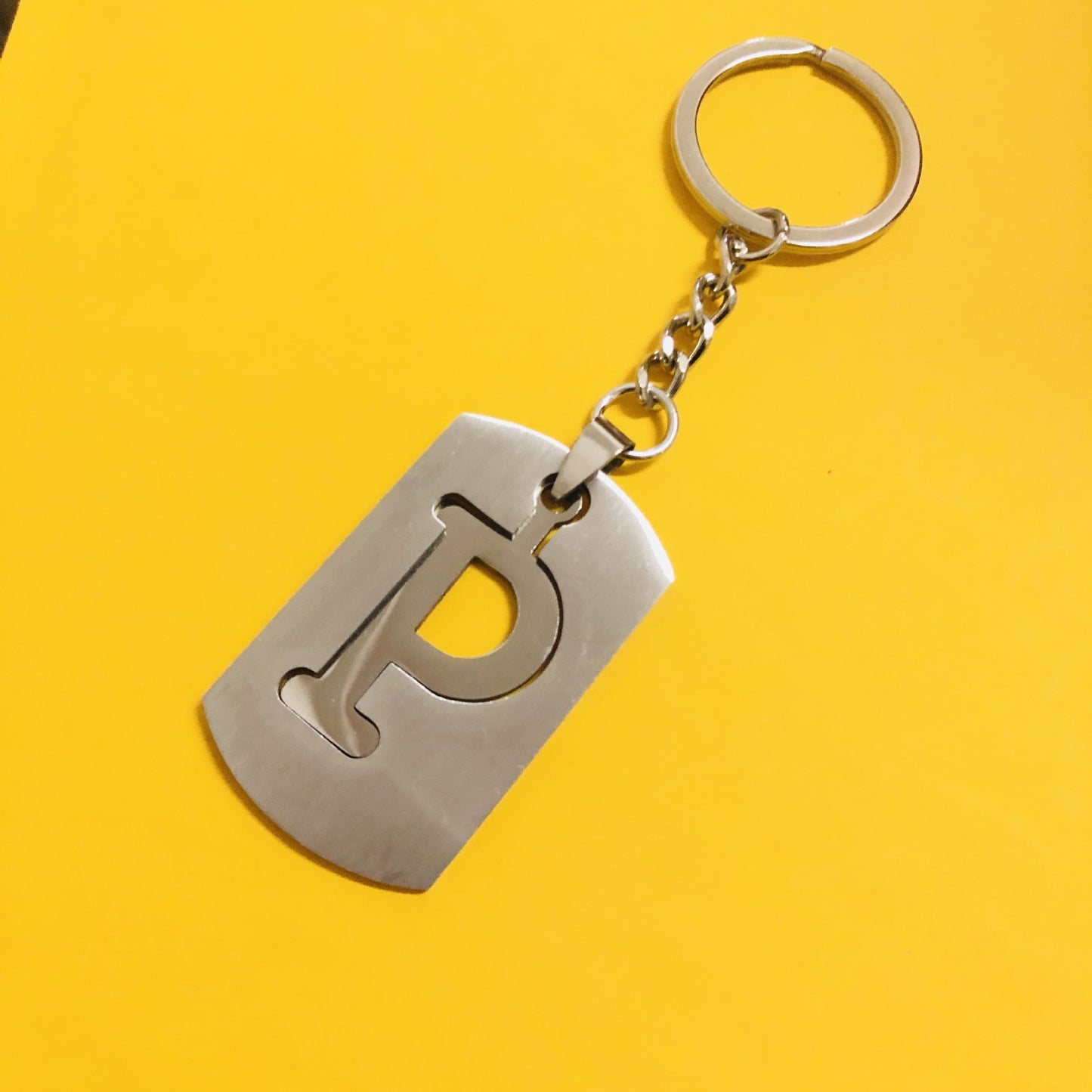 Personalized Letter Pendant Keychain