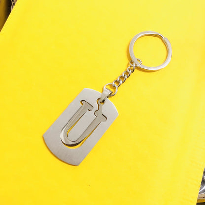 Personalized Letter Pendant Keychain