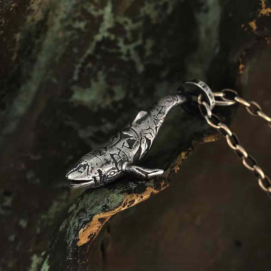 52Hz Whale Whistle Necklace - Handmade in 999 Sterling Silver