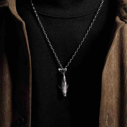 52Hz Whale Whistle Necklace - Handmade in 999 Sterling Silver