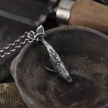 52Hz Whale Whistle Necklace - Handmade in 999 Sterling Silver