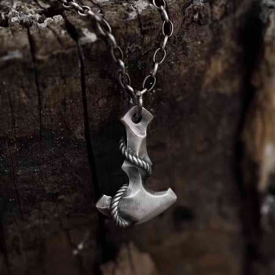 Anchor Necklace-Handmade in 999 Sterling Silver