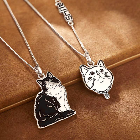 Custom  Cat and Dog Photo Pendant Necklace -A Cherished Keepsake for Pet Lovers
