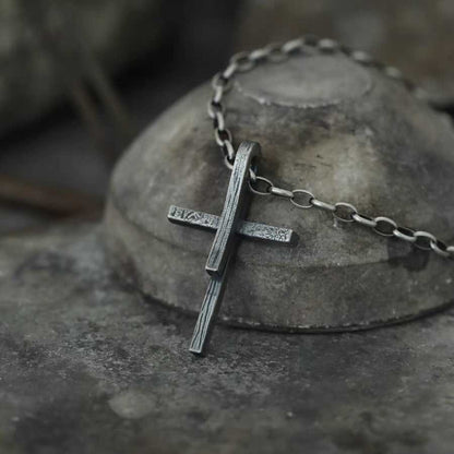 Cross Necklace-Handmade in 999 Sterling Silver
