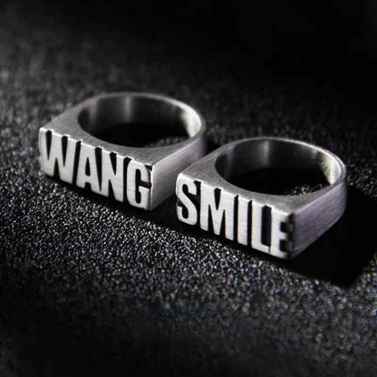 Custom 925 Sterling Silver Name Ring