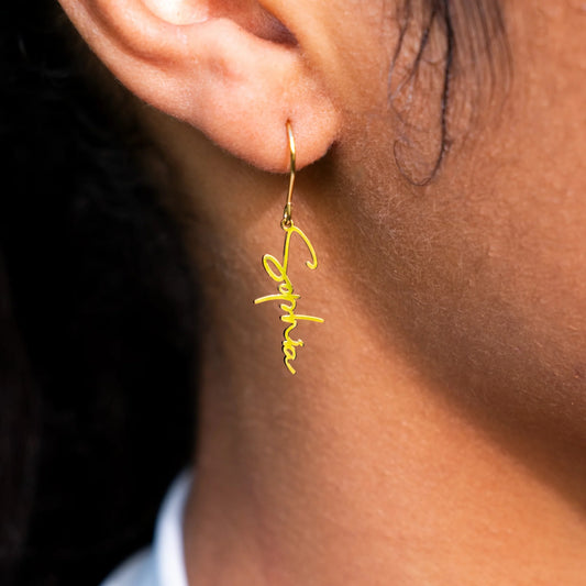 Personalized  Name Earrings  (925 Sterling Silver)