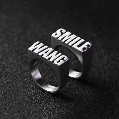 Custom 925 Sterling Silver Name Ring