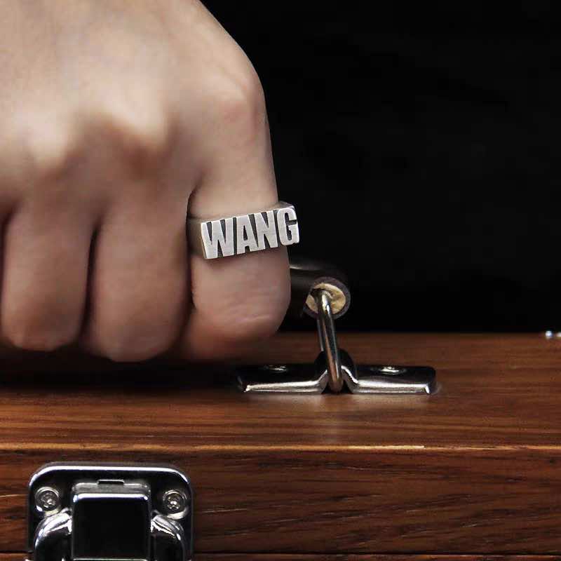 Custom 925 Sterling Silver Name Ring