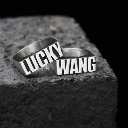 Custom 925 Sterling Silver Name Ring
