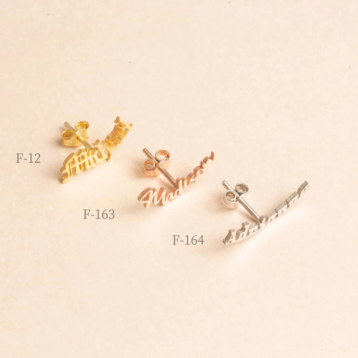 Custom Name Earrings-Sterling Silver