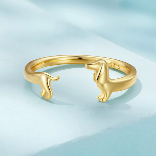 Dachshund Kiss – 925 Sterling Silver Ring