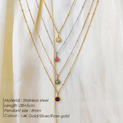 Dainty Birthstone Necklace