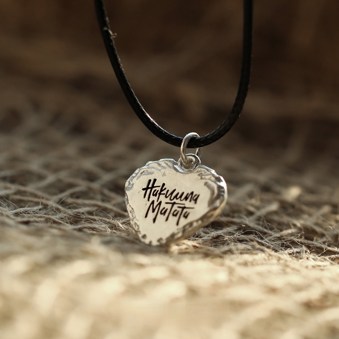 Engraved Silver Heart Necklace- Sterling Silver