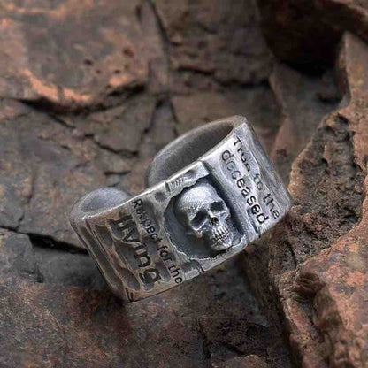 Eternal Skull Open Ring-Handmade in 999 Sterling Silver