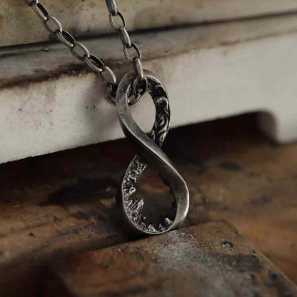 Fearless Mountains and Seas Möbius Necklace – Handmade in 999 Sterling Silver