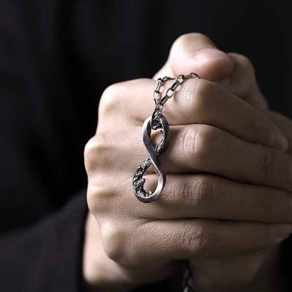 Fearless Mountains and Seas Möbius Necklace – Handmade in 999 Sterling Silver