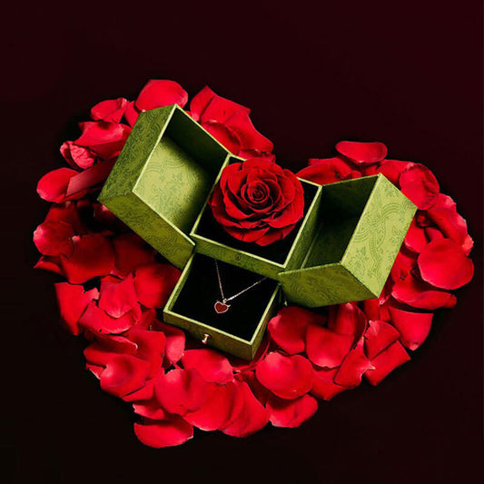 Green Eternal Flower Romantic Gift Box