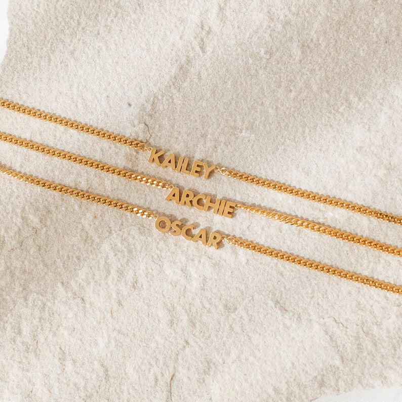 Personalized Capital Letter Name Necklace（Bracelet）