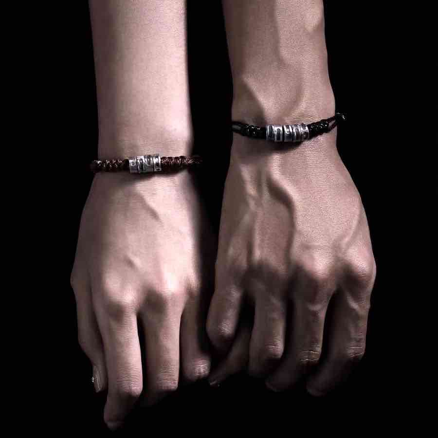 Morse Code Bracelet-Handmade in 999 Sterling Silver