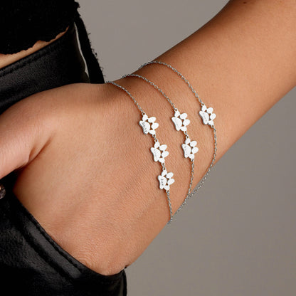 Pet Paw Print Name Bracelet（Necklace）