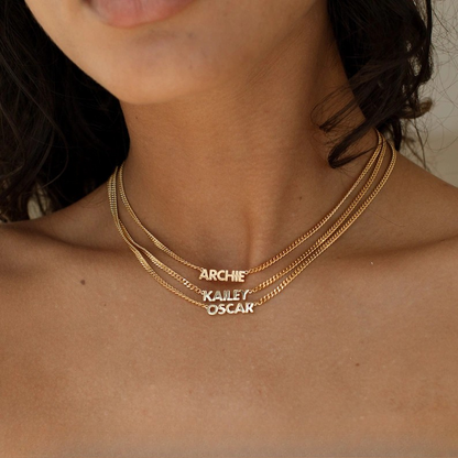 Personalized Capital Letter Name Necklace（Bracelet）