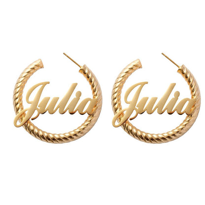 Personalized Hoop Name Earrings