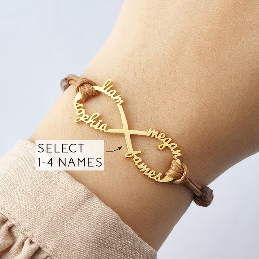 Personalized Infinity Name Bracelet（Up 4 Names）