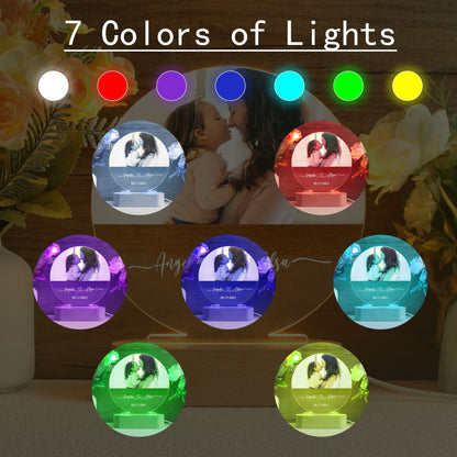 Personalized Memorial Photo Light Night Lamp