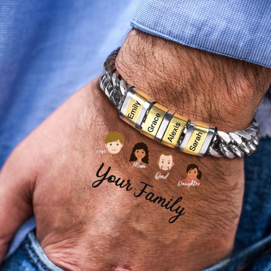 Personalized Name Chain Bracelet for Men