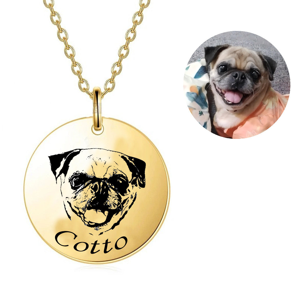 Personalized Pet Head Necklace (Free Shipping)