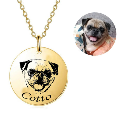Personalized  Pet Portrait Necklace-Cherish Your Furry Friend Forever