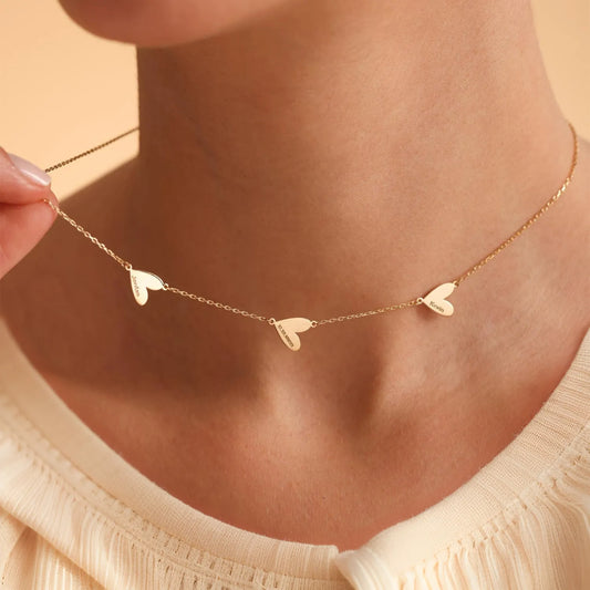 Personalized Heart Engraved Necklace