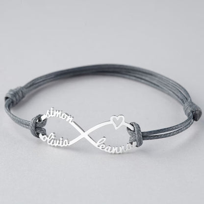 Personalized Infinity Name Bracelet（Up 4 Names）