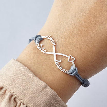 Personalized Infinity Name Bracelet（Up 4 Names）
