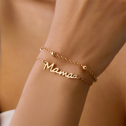 Personalized Mama Letter Bracelet