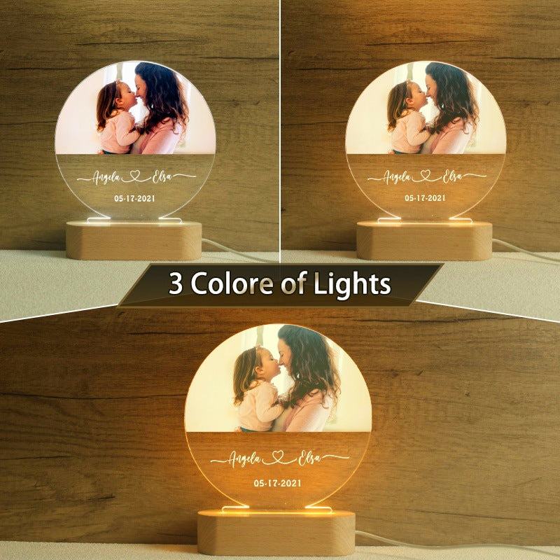 Personalized Memorial Photo Light Night Lamp