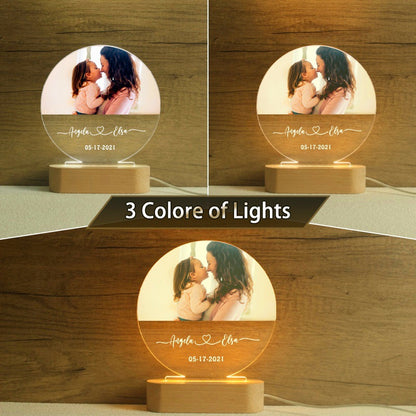 Personalized Memorial Photo Light Night Lamp