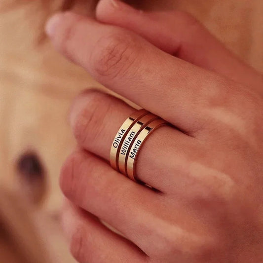 Personalized  Multi-Name Ring