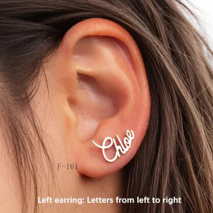 Custom Name Earrings-Sterling Silver