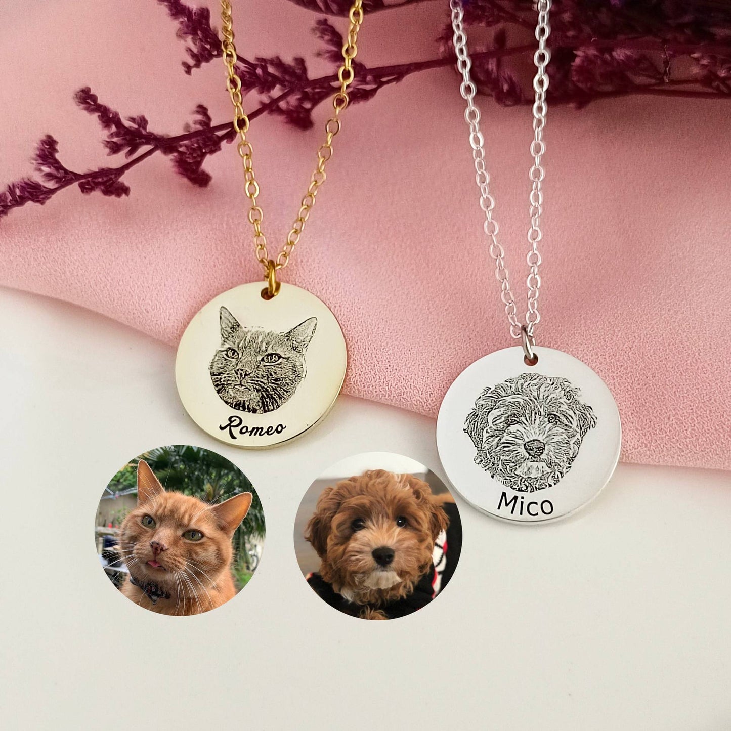 Personalized Pet Head Necklace (Free Shipping)