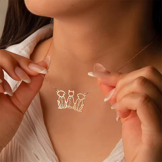 Personalized Pet Name Necklace-Gift for Cat or Dog Owners
