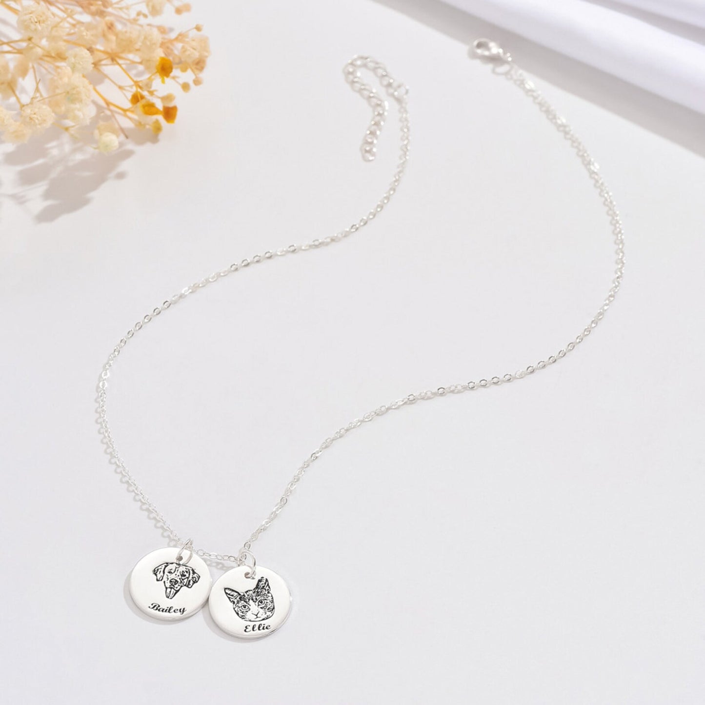 Personalized Pet Portrait Necklace
