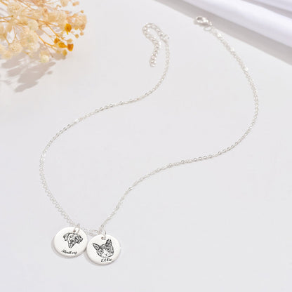 Personalized Pet Portrait Necklace