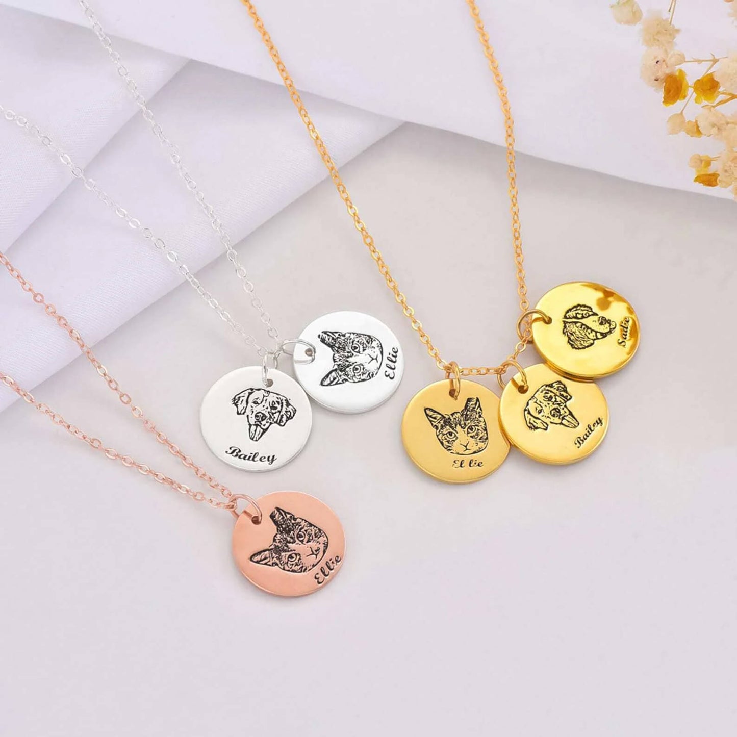 Pet Face Necklace-Sterling Silver