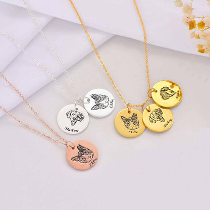 Pet Face Necklace-Sterling Silver