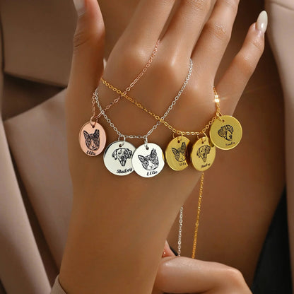 Pet Face Necklace-Sterling Silver